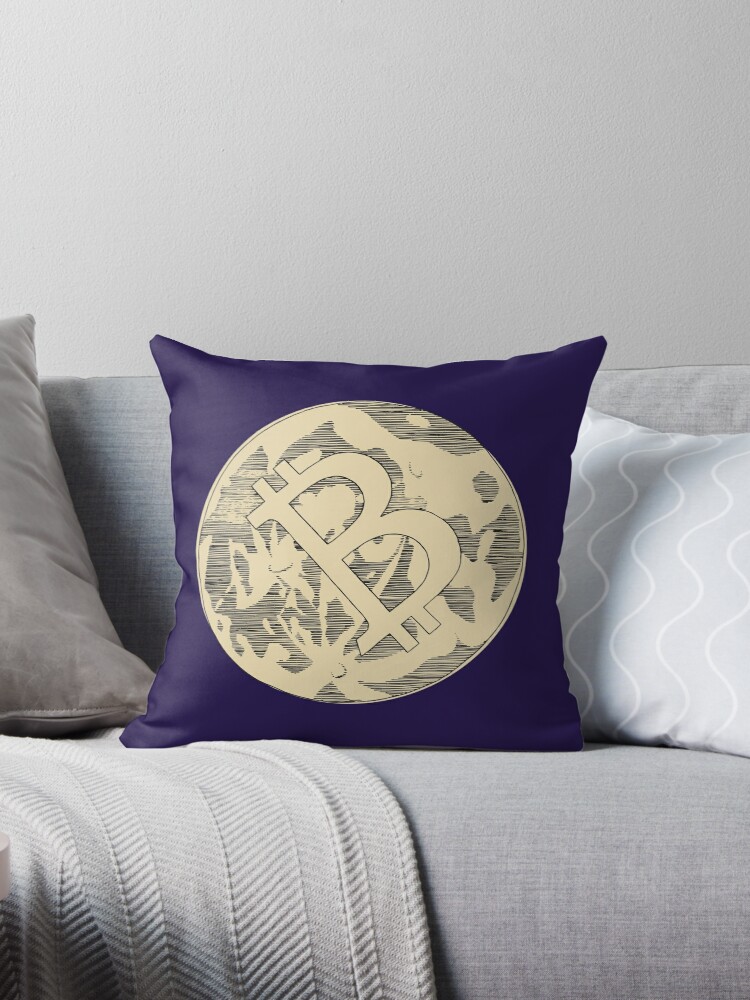 Bitcoin to the moon Kissen
