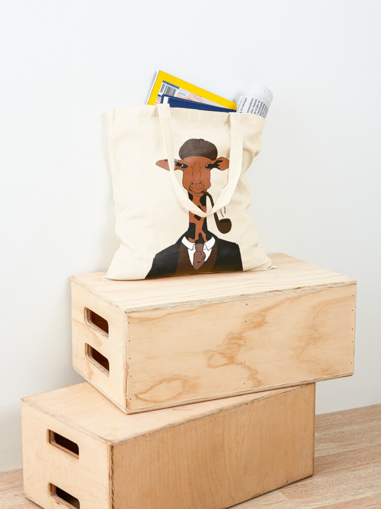 Smoking Giraffe Baumwolltasche