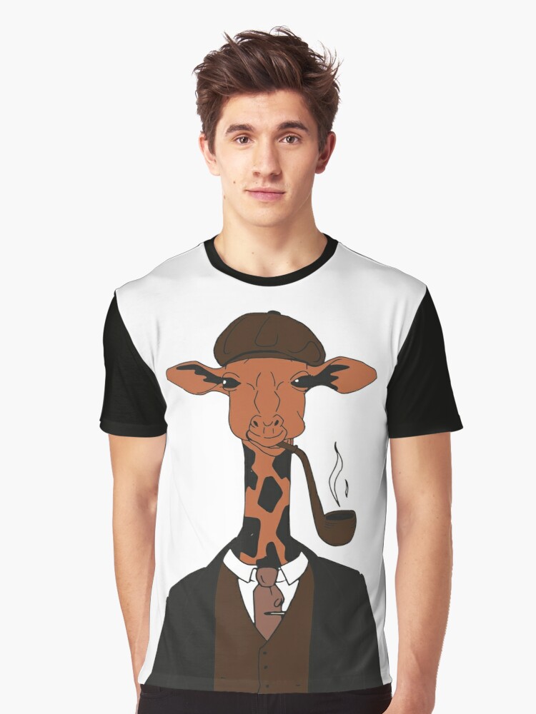 Smoking Giraffe Grafik-T-Shirt